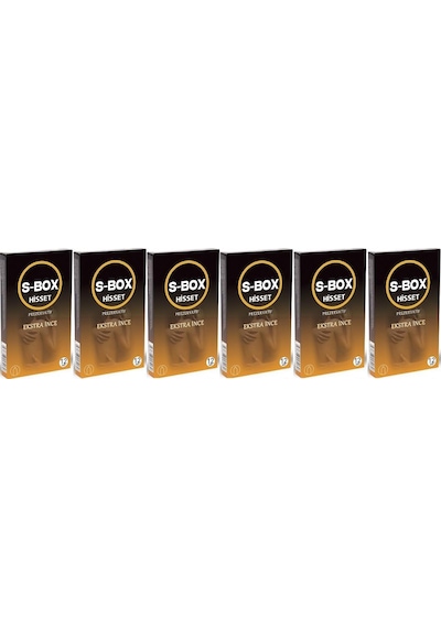 S-Box Feel Kondom Ekstra İnce Prezervatif 6 x 12'li S-Box Feel Kondom Ekstra İnce Prezervatif 6 x 12'li