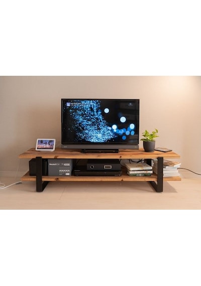 Umutpark Metal Ahşap İki Katlı Tv Ünitesi.