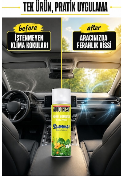 Klima Fresh Koku Bombası 150 Ml Summer Bloom Araç İçi Koku Giderici Sprey