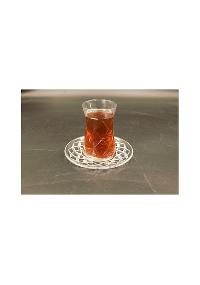 Kesme Polo Desenli Heybeli Çay Takımı Beyaz