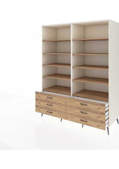 Kronos Gardrop 10 Raflı 6 Çekmeceli 176x59x221 Aytaşı-çam Beyaz Kronos Gardrop 10 Raflı 6 Çekmeceli 176x59x221 Aytaşı-çam Beyaz