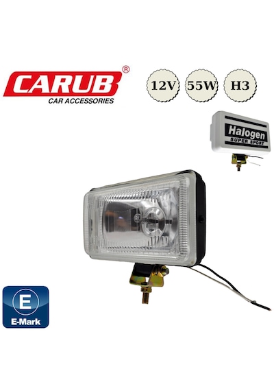 2 Adet Carub Sis Lambası Comet 450 15x8.5x7cm Kapaklı Sis Farı