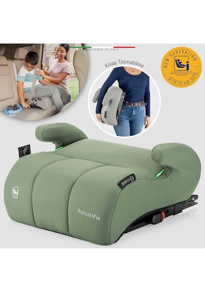 Elele Robustofix I-size Yükseltici Oto Koltuğu İsofix 125-150 Cm 15-36 Kg Yeşil