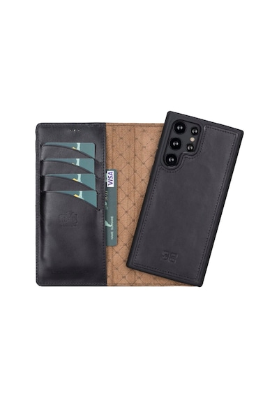 Bouletta Samsung Galaxy S22 Ultra Uyumlu Deri Cüzdanlı Kılıf Rst1