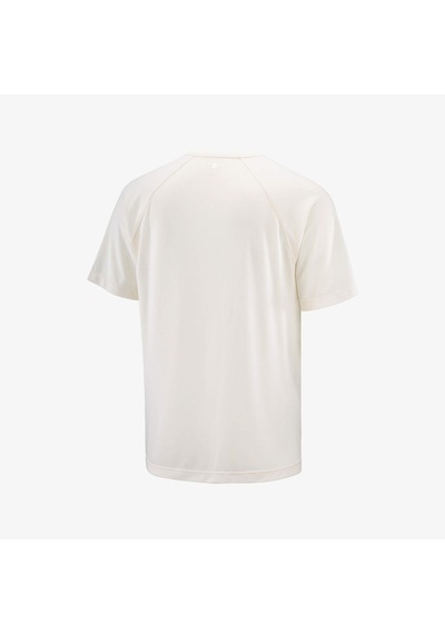 Salomon Shakeout Core Erkek Koşu Tişört Whisper White Lc2639600 Krem
