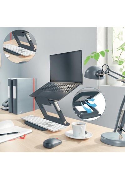 Leitz Ergo Ayarlanabilir Çok Açılı Laptop Standı Gri - Kod:64240089