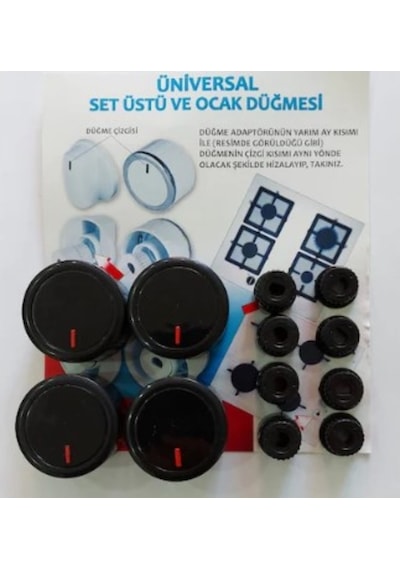 Universal Fırın Ankastre Set Üstü Ocak Düğme Takımı No:51 - 493371321