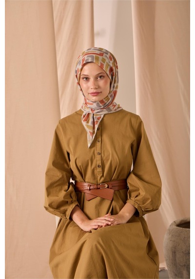 Silk Home Soft Eşarp 73096-28 Gümüş, Sinyal Turuncu, Hardal, Füme