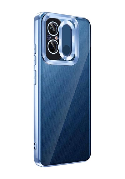 Xiaomi Redmi 12c Kılıf Kamera Lens Korumalı Logo Gösteren İnce Hafif Pazarplus Sierra Mavi