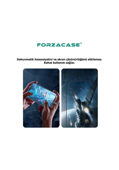 Forzacase Realme C53 İle Uyumlu Çerçeveli Tam Kaplayan Temperli Ekran Koruyucu - Fc003