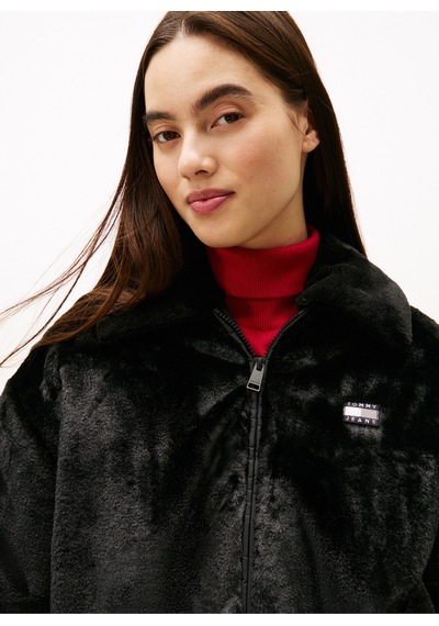 Tommy Hilfiger Tjw Suni Kürk Kadın Siyah Ceket Dw0dw21669bds Siyah