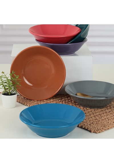 Keramika Mixed Hitit Yemek Tabağı 18 Cm 6 Adet - 406/620
