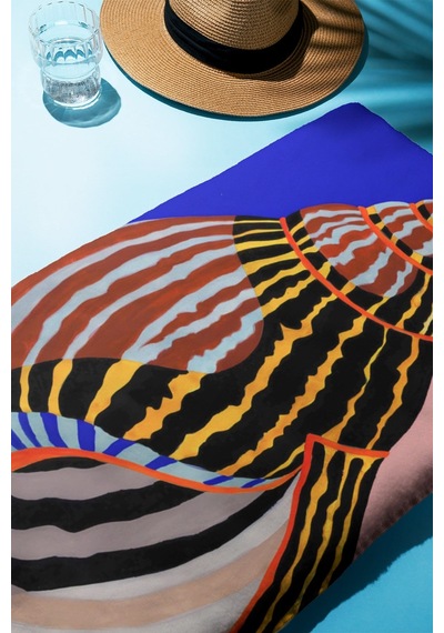 Dijital Baskı Plaj Deniz Havlusu 80 X 160 Cm Peştamal Hvl0282 Renkli