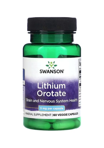 Swanson, Lithium Orotate, 5 Mg, 60 Veggie Capsul.usa Menşei.o...