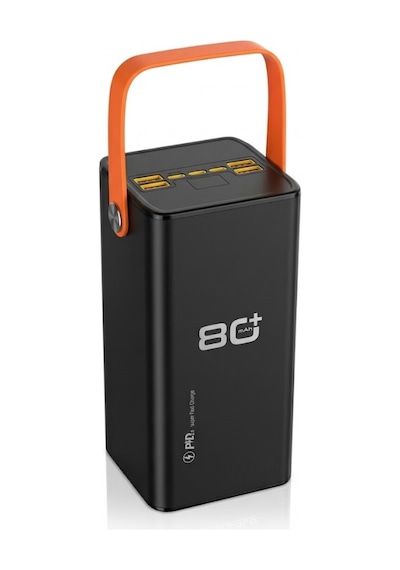 Ultra Güçlü Powerbank 80000 Mah Çoklu Cihaz Şarj Destekli Led Ekranlı Taşınabilir Batarya Açık