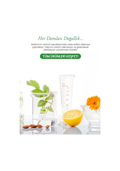 Tala Biberiye Suyu Dökülme Karşıtı Ve Saç Uzamasını Saç Toniği %100 Saf Ve Doğal 100 ML