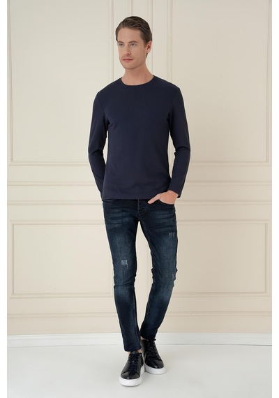 Efor Ts 887 Slim Fit Lacivert T-shirt Lacivert