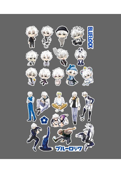 2li-nagi Seishiro-bluelock-parlak Kağıt -sticker Set-telefon Süsleme Blue Lock Etiket Mavi