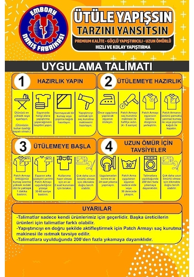 Ütü İle Yapışan Arma Yama, Türk Bayrağı Seti 4 Adet Ütüyle Yapışan Nakış Dokuma Aplike Patch Çok Renkli