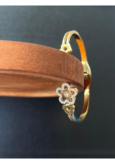 Kadın 316 L Gold Renk Paslanmaz Çelik Bileklik Altın