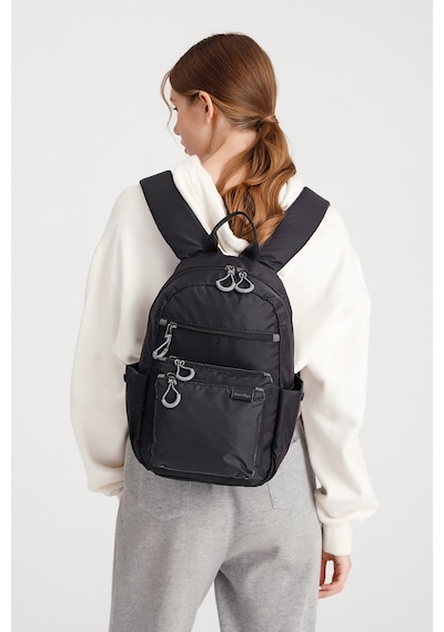 Smart Bags Siyah Günlük Orta Boy Hafif Kumaş Kadın Sırt Çantası