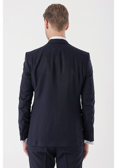 İmza Koyu Lacivert Desenli Armürlü Çıkarılabilir Mono Yaka Yelekli 6 Drop Slim Fit Smokin Damatlık Takım 1001230202-Koyu Lacivert İmza Koyu Lacivert Desenli Armürlü Çıkarılabilir Mono Yaka Yelekli 6 Drop Slim Fit Smokin Damatlık Takım 1001230202-Koyu Lacivert