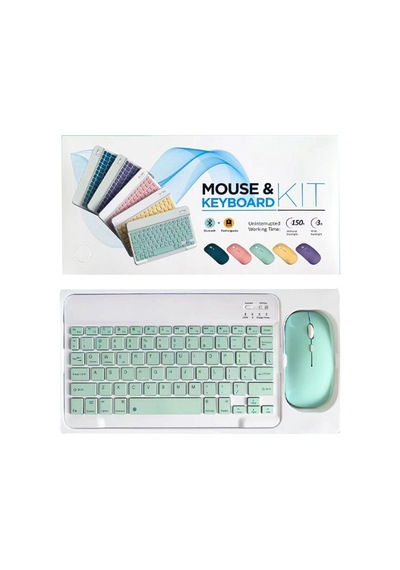 Fuchsia Sunny Renkli İnce Zarif Bluetooth Bağlantılı Çok Amaçlı Klavye Mouse Set Lazer