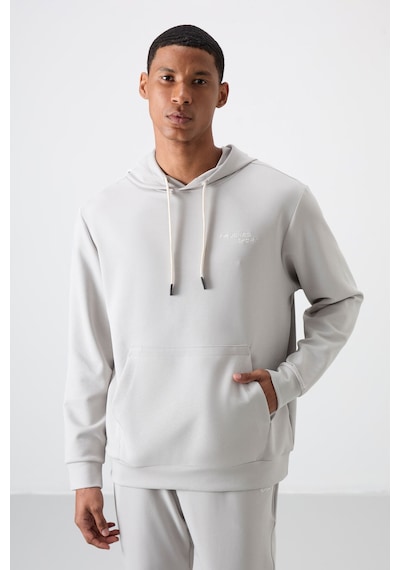 Tommy Life Taş Pamuklu Kalın Yumuşak Dokulu Comfort Fit Nakışlı Erkek Eşofman Takım - 85255 Taş Rengi Taş