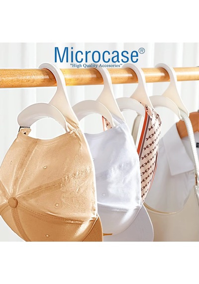 Microcase Sert Abs Plastik Portatif Mini Dolap İçi Çanta Askısı 4 Adet - Al5016 Pembe
