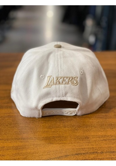La Lakers Beyaz Bej Hiphop Snapback Rapper Basket Cap Şapka