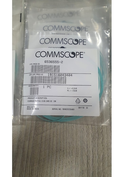 Commscope Fiber Optik Pigtail. Multi Mode Om3 6536880-3 2 M. 10'lu Paket