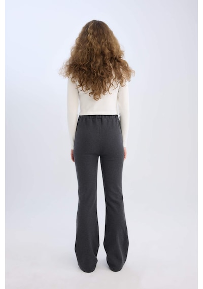 DeFacto Wide Leg Geniş Paça Esnek Belli Uzun Boy Pantolon E4387AX24WNAR191 Antrasit