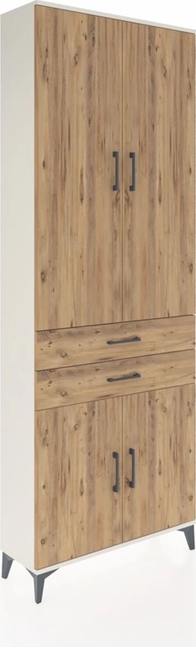 Arges Dolap 5 Raflı 2 Çekmeceli 4 Kapaklı 88x30x243 Aytaşı-çam Aytaşı