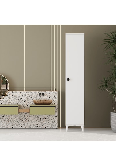 Tek Kapaklı 5 Raflı Çok Amaçlı Banyo Mutfak Kiler Dolabı
