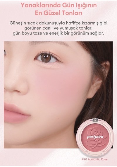 Perıpera Pure Blushed Sunshine Cheek 28 Romantic Rose
