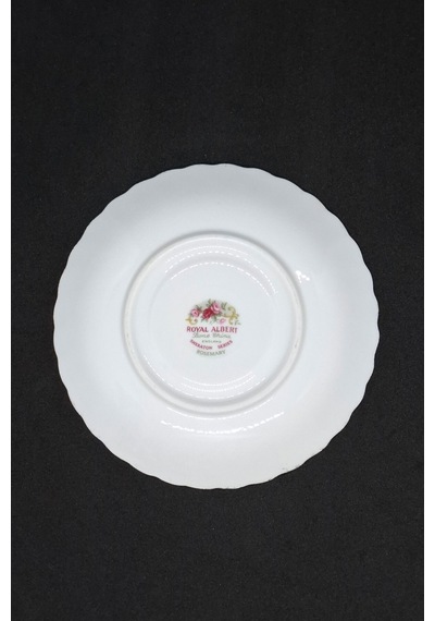 Sheraton Serisi Rosemary Bone China England Antika Porselen Kahve Fincan Tabağı 12 Cm Haki - Pembe