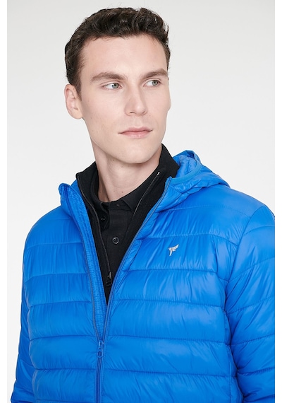 AC&Co / Altınyıldız Classics Erkek Saks Standart Fit Normal Kesim Kapüşonlu Mont Saks