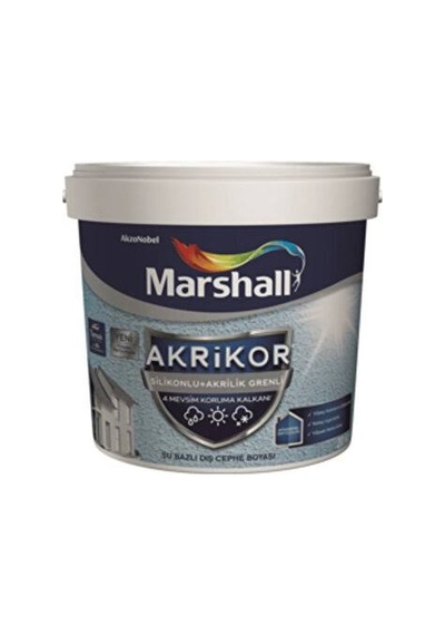 Marshall Akrikor Silikonlu Akrilik Beyaz Dış Cephe Boyası 15 Lt 0.15 L