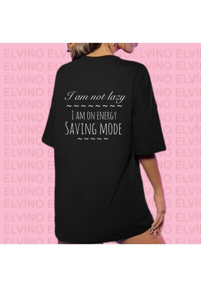 Noıssey Siyah Trend Yazı Baskılı Oversize Unisex Kadın/erkek Bisiklet Yaka
