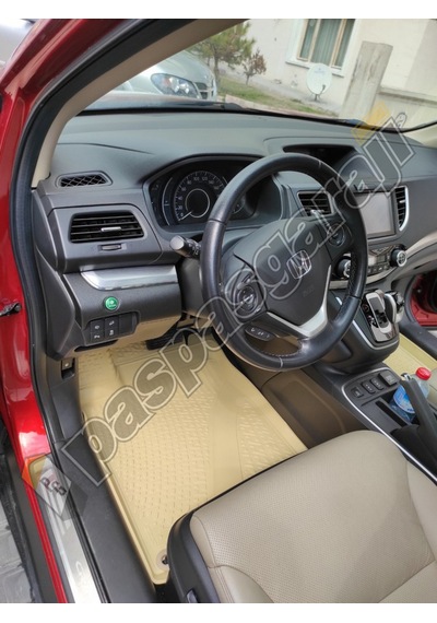 Honda Cr-V 2012-2018 Arası Bej 3D Havuzlu Paspas