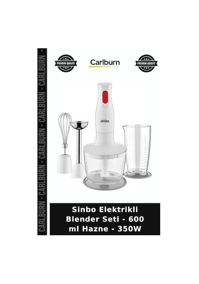 Özel Üretim Mutfak Pratik Doğrayıcı Çeyiz Sinbo Elektrikli Blender Seti - 600 Ml Hazne - 350w
