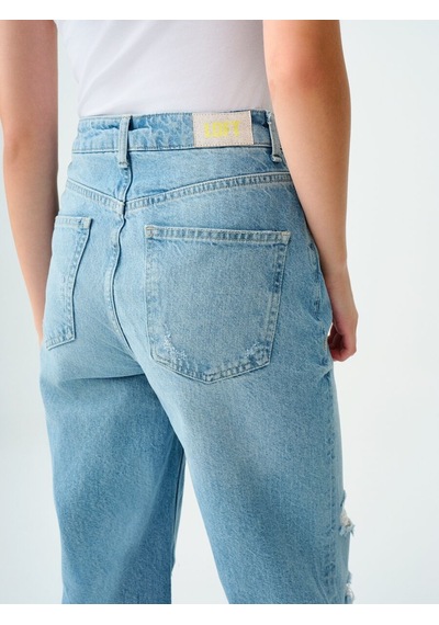 LOFT Long Wide Leg Regular Fit Kadın Pantolon Lf2032596 Q1.v1 Denim