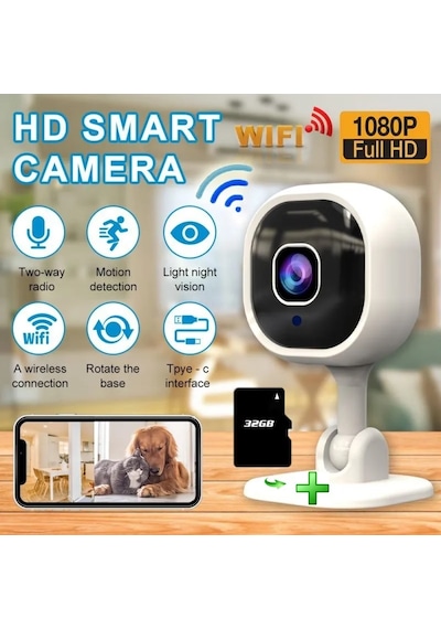 Wifi Mini Kamera + 32gb Hafıza Kart İle Birlikte