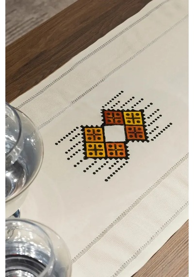 Magic Rug Dokuma Kumaş El Baskısı Runner 45x145 Cm