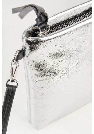 Vivaq Kadın Bellis Gümüş Astarlı Suni Deri Bilek Askılı Portföy El Ve Clutch Çanta