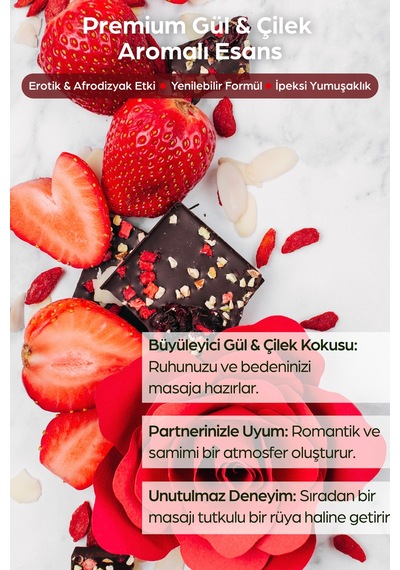 Gül Ve Çilek Aromalı Erotik Vucut Masaj Yagı 120 Ml - 306271520