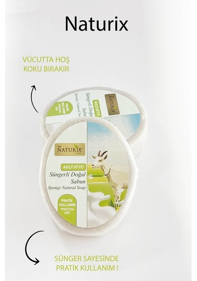 Naturix Keçi Sütü Süngerli Sabun 150 G