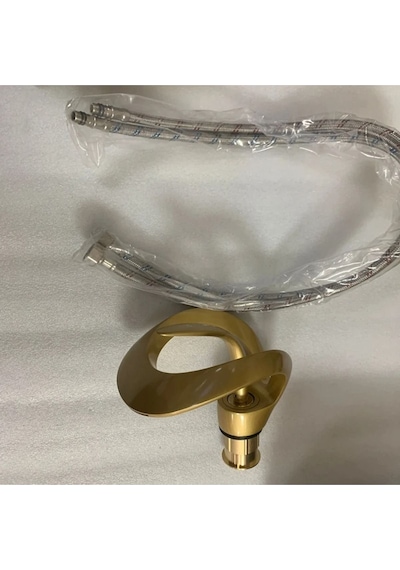 Lüks Gold Altın Şelale Lavabo Bataryası Gold