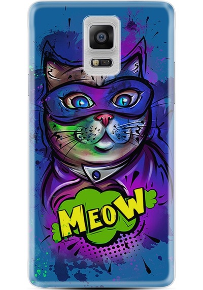 Samsung Uyumlu Galaxy Note 4 Kılıf Silikon Super Meow 1715