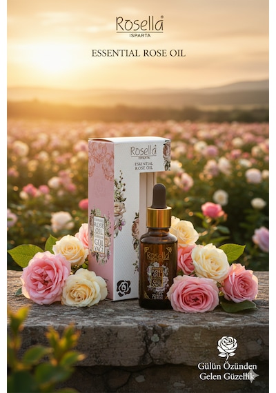 Rosella Esansiyel Doğal Gül Yağı 30 Ml